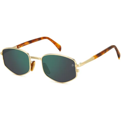 Gold Honey Havana Sunglasses , male, Sizes: 52 MM - Eyewear by David Beckham - Modalova