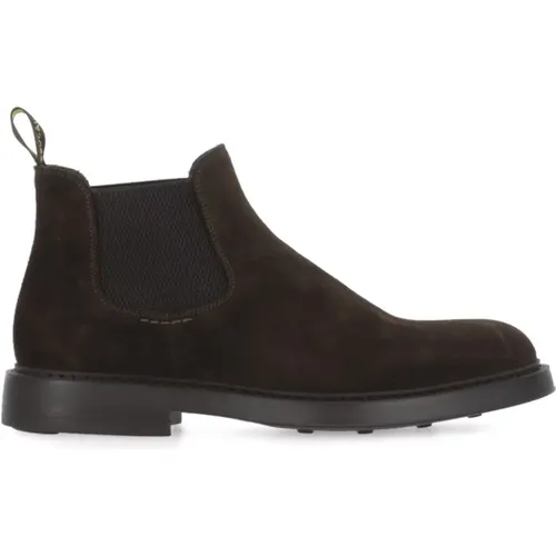 Braune Wildleder Chelsea Boots für Männer , Herren, Größe: 42 1/2 EU - Doucal's - Modalova