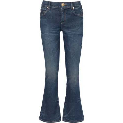 Jeans aus Vintage-Denim , Damen, Größe: M - Balmain - Modalova