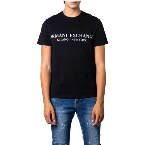 Print T-Shirt , male, Sizes: XL, XS - Armani Exchange - Modalova
