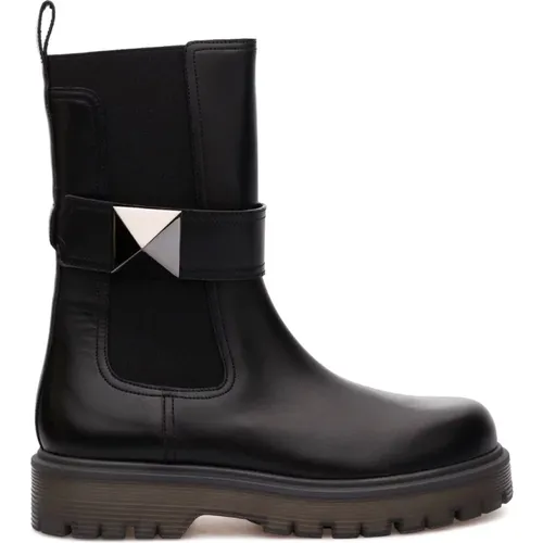 Elegant Leather Boot , female, Sizes: 7 UK, 6 UK - Valentino Garavani - Modalova