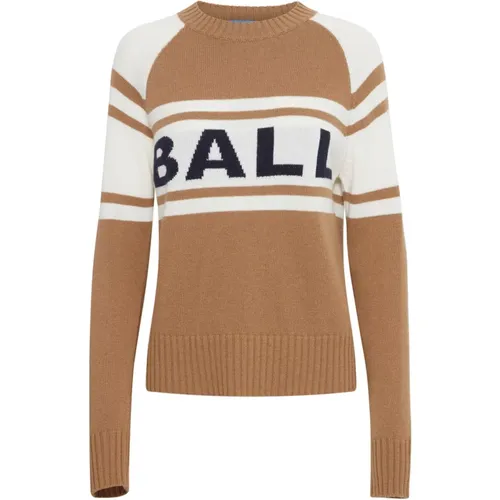 Logo Strickpullover Cumin Melange - Ball - Modalova