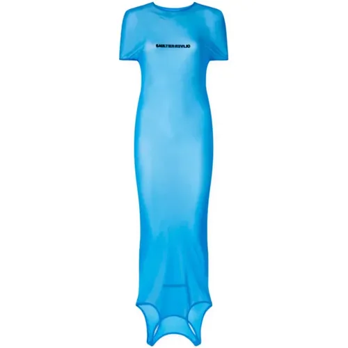 Doppelseitiges Mesh-Kleid im Ibiza-Stil , Damen, Größe: M - Jean Paul Gaultier - Modalova