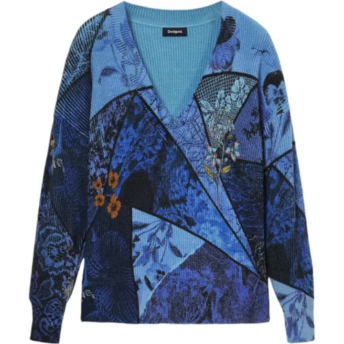 Ocean Strickpullover Herbst/Winter Kollektion , Damen, Größe: S - Desigual - Modalova