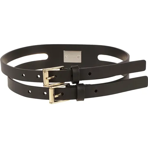 Luxury Leather Logo Belt , female, Sizes: 80 CM, 75 CM, 85 CM - Dolce & Gabbana - Modalova