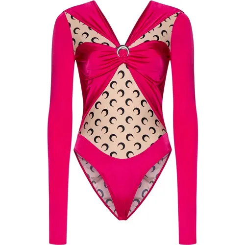 Fuchsia Top , Damen, Größe: L - Marine Serre - Modalova