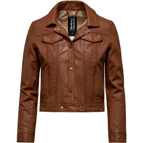 Zigy Leather Jacket , female, Sizes: L, XS, XL, M, 2XL - BomBoogie - Modalova