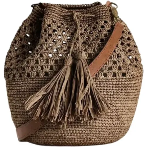 Handgemachte Bucket Tasche mit Lederriemen - Ibeliv - Modalova
