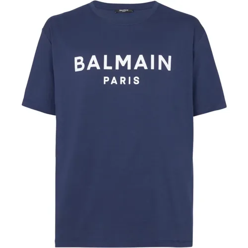 Paris T-shirt , male, Sizes: L - Balmain - Modalova