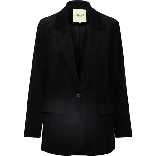 Long Sleeve Blazer Jacket Pitch , female, Sizes: XL, S, 3XL, 2XL, L, XS, M - Cream - Modalova