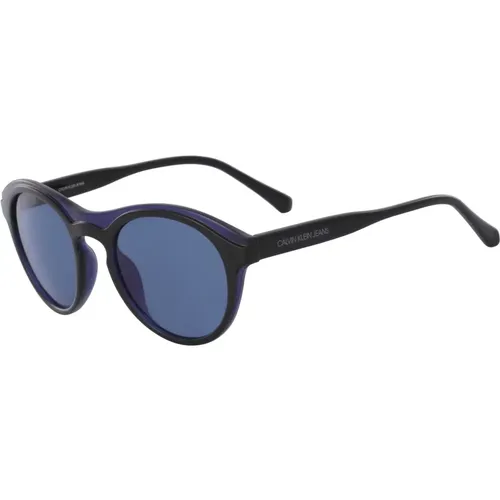 Ckj18503S-001 Sonnenbrille Schwarz/Blau - Calvin Klein - Modalova
