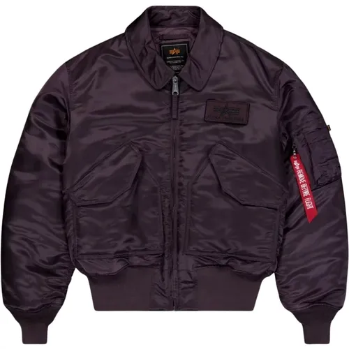 Heritage Plum Bomberjacke , Herren, Größe: L - alpha industries - Modalova