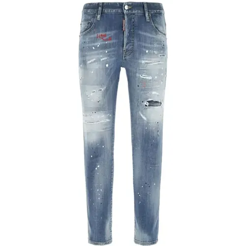 Slim Fit Denim Jeans , male, Sizes: L - Dsquared2 - Modalova