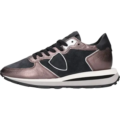 Bronze Low Top Sneakers Tropez Haute - Philippe Model - Modalova