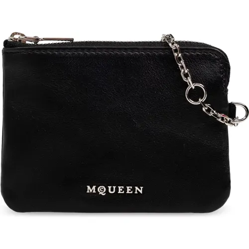 Leather pouch , female, Sizes: ONE SIZE - alexander mcqueen - Modalova