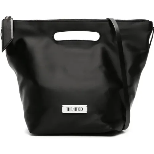 Logo Patch Top Zip Bag , female, Sizes: ONE SIZE - The Attico - Modalova