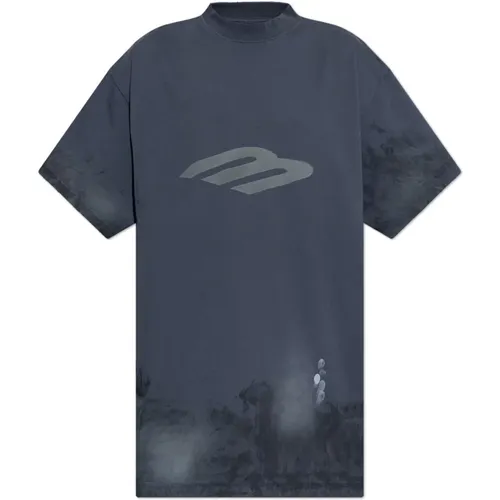 T-Shirt mit Logo , Herren, Größe: XL - Balenciaga - Modalova