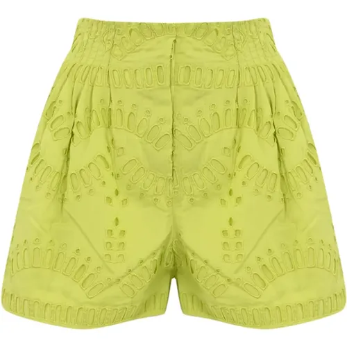Sangallo Embroidered High Waist Shorts , female, Sizes: XS, S - Charo Ruiz Ibiza - Modalova