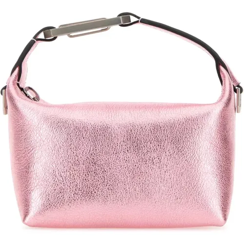 Rosa Leder Moonbag Handtasche , Damen, Größe: ONE Size - Eéra - Modalova
