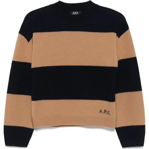 Marine Rundhals Strickpullover Sweater - A.P.C. - Modalova