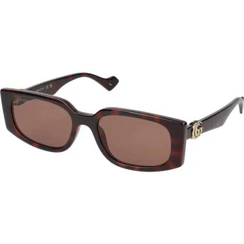 Stylische Sonnenbrille GG1534S,Violette Sonnenbrille Gg1534S 004,Sunglasses,Schwarze Gg1534S Sonnenbrille - Gucci - Modalova