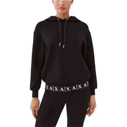 Womens Hooded Sweatshirt , female, Sizes: S, XS - Armani Exchange - Modalova