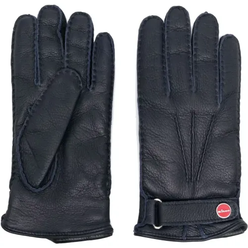 Leather Full-Finger Gloves , male, Sizes: 8 1/2 IN, 7 1/2 IN - Kiton - Modalova