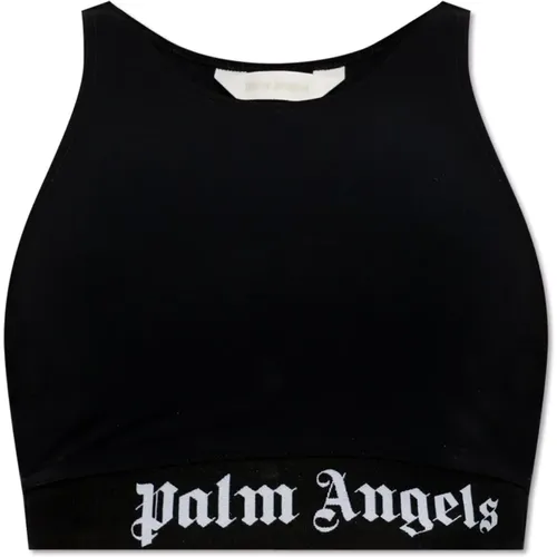 Top with logo , female, Sizes: S - Palm Angels - Modalova