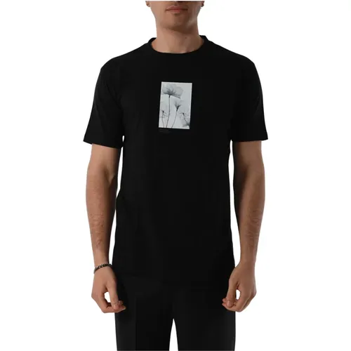 Baumwoll T-Shirt mit Frontdruck , Herren, Größe: XL - PATRIZIA PEPE - Modalova