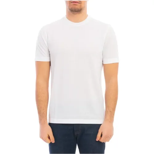Slim Fit Bio-Baumwoll T-shirt , Herren, Größe: 6XL - Zanone - Modalova