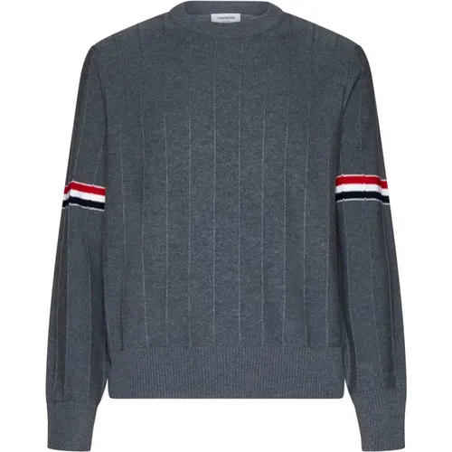 Striped Crew Neck Sweater , male, Sizes: M, 2XL, XL - Thom Browne - Modalova