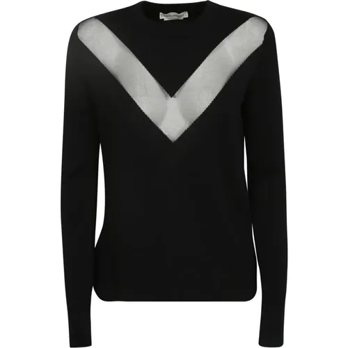Transparent Sweater with Roundneck , female, Sizes: M - alexander mcqueen - Modalova
