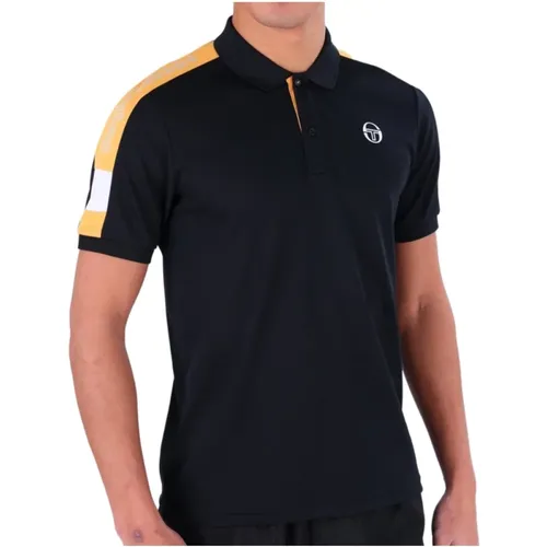 Schwarzes Polo Sport Logo Cross Shirt , Herren, Größe: M - Sergio Tacchini - Modalova