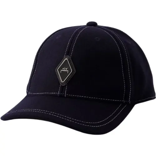 Navy Diamond Cap - Cotton , male, Sizes: ONE SIZE - A-Cold-Wall - Modalova