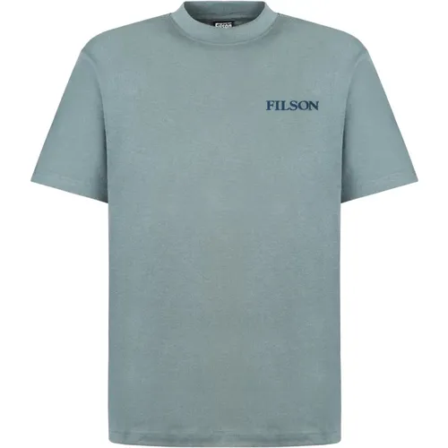 Petrolio Baumwoll T-shirt , Herren, Größe: M - Filson - Modalova