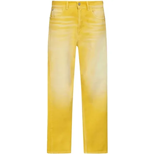 Gelbe Denim Straight Jeans Marni - Marni - Modalova