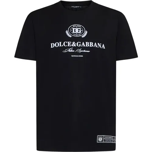 Schwarze T-Shirts und Polos , Herren, Größe: 4XL - Dolce & Gabbana - Modalova