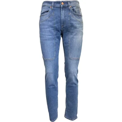 Slim Fit Herren Jeans mit Patches , Herren, Größe: W35 - Jeckerson - Modalova