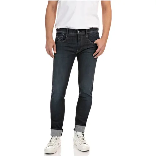 Hyperflex Mens Anbass Jeans , male, Sizes: W33 L32 - Replay - Modalova