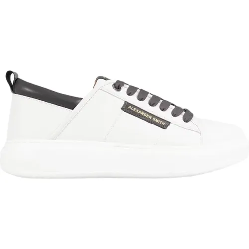 Eco Wembley Weiß Graue Sneakers , Herren, Größe: 43 EU - Alexander Smith - Modalova