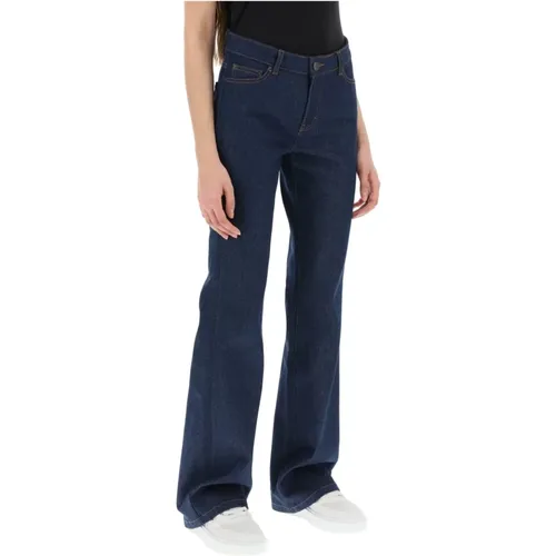 Flared High-Rise Jeans , female, Sizes: W27, W28 - Ami Paris - Modalova