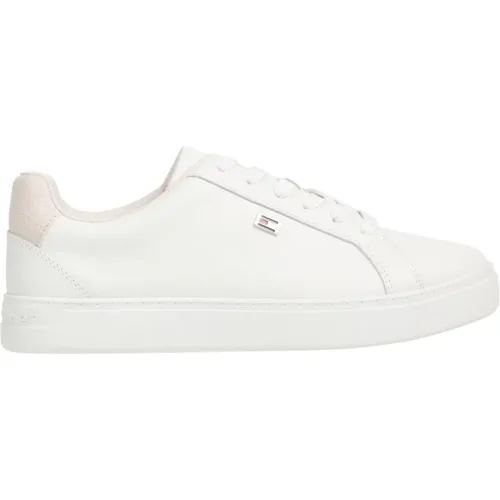 Beige Court Sneaker Womens Sneakers , female, Sizes: 5 UK, 3 UK, 4 UK, 8 UK - Tommy Hilfiger - Modalova