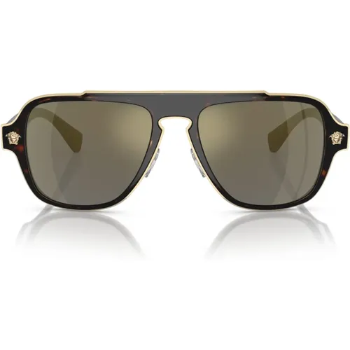 Irregular Shape Sunglasses with Logo , unisex, Sizes: 56 MM - Versace - Modalova