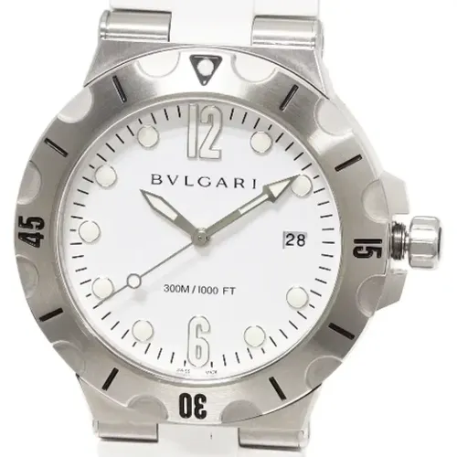 Pre-owned Stainless Steel watches , male, Sizes: ONE SIZE - Bvlgari Vintage - Modalova