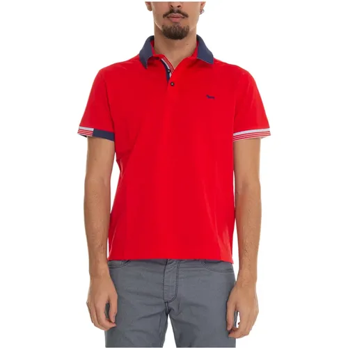 Polo-Shirt mit Farbkontrast und Fliesenmuster , Herren, Größe: 3XL - Harmont & Blaine - Modalova