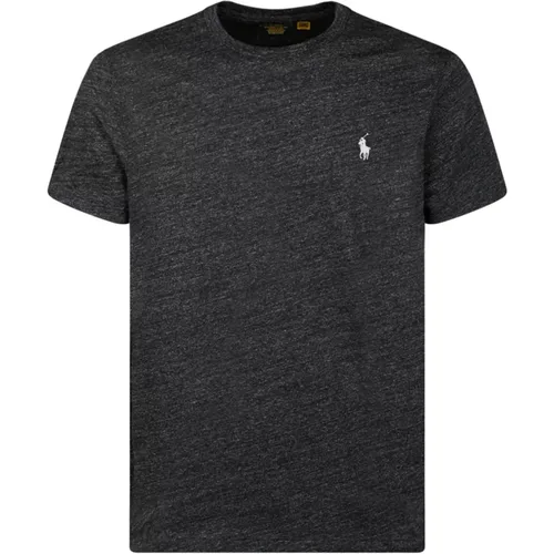 Dunkelgraues Baumwoll-T-Shirt mit Logo , Herren, Größe: 2XL - Ralph Lauren - Modalova