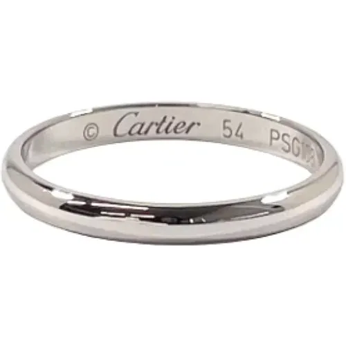 Pre-owned Platinum rings , female, Sizes: ONE SIZE - Cartier Vintage - Modalova