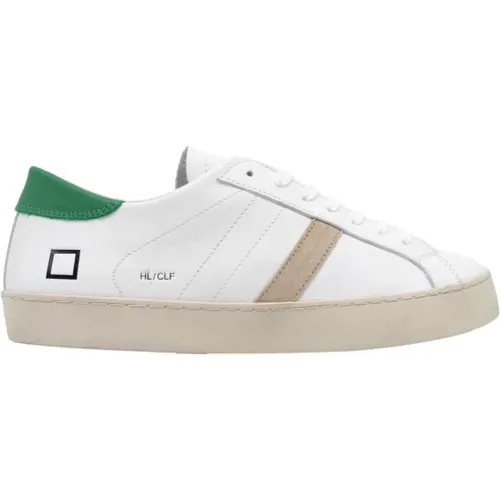 Weiß Grün Hill Calf Sneakers , Herren, Größe: 45 EU - D.A.T.E. - Modalova