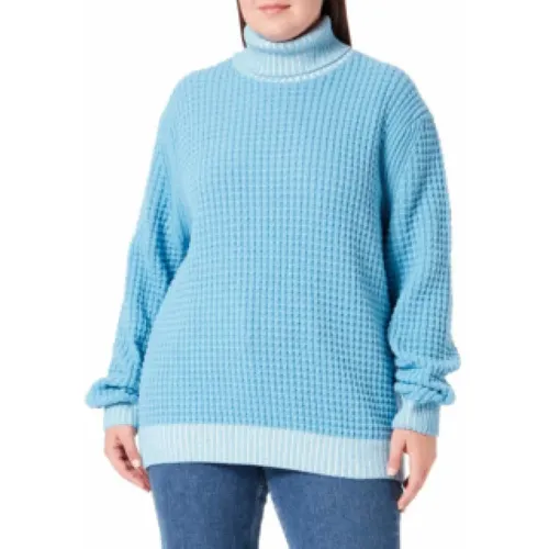 Blauer Pullover Sweater , Damen, Größe: M - Hugo Boss - Modalova