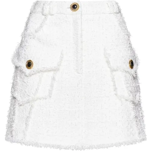 Tweed A-Line Skirt , female, Sizes: S, M - Balmain - Modalova